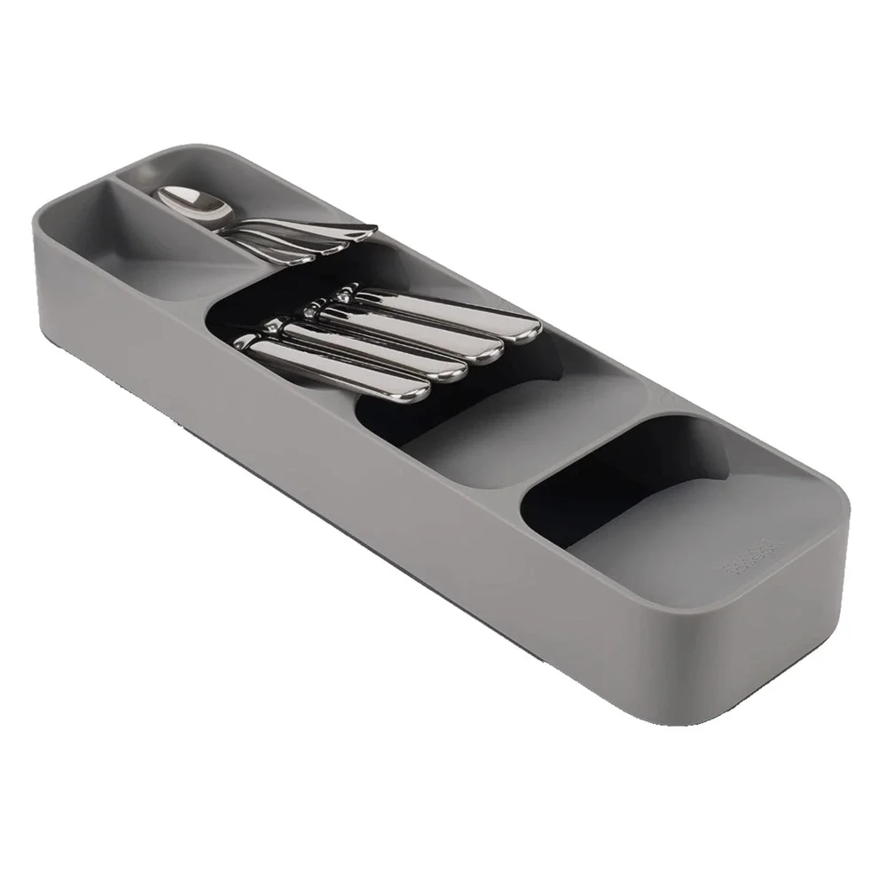 Joseph Joseph DrawerStore Compact Cutlery Organiser Grey Drawer Tray Divider New